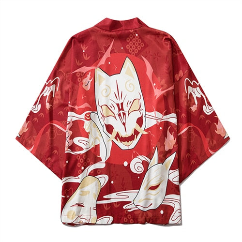 Japan Streetwear Man Beach Kimono Cardigan Cosplay Shirt Blouse for Men Unisex Japanese Yukata Kimonos | Vimost Shop.