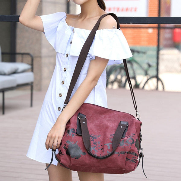 Female Large Pocket Casual Tote Women's Handbag Shoulder Handbags Canvas Capacity Bags For Women Messenger Shopping  Bags #L20 | Vimost Shop.