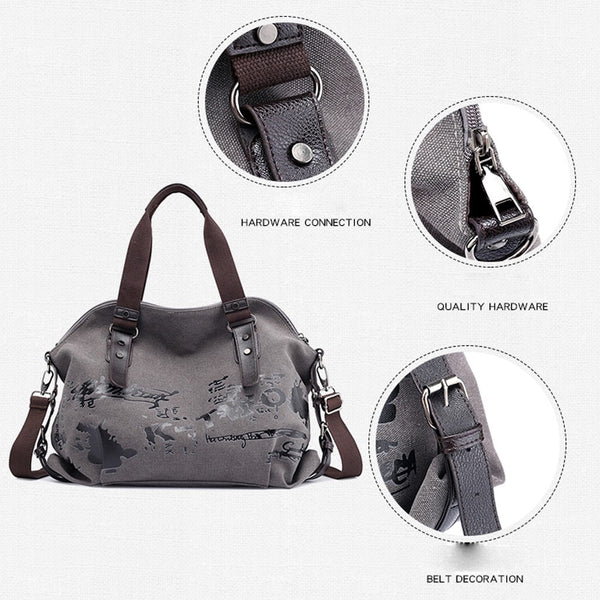 Female Large Pocket Casual Tote Women's Handbag Shoulder Handbags Canvas Capacity Bags For Women Messenger Shopping  Bags #L20 | Vimost Shop.