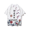 Men Streetwear Japanese Sakura Waves Tshirt Short Sleeve Cotton Harajuku T-Shirt Oversize Japan Tees | Vimost Shop.