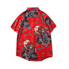 Japanese Style Cat Samuri Shirt  Men Hip Hop Streetwear Harajuku Shirt Summer Short Sleeve Korean Shirt Tops | Vimost Shop.