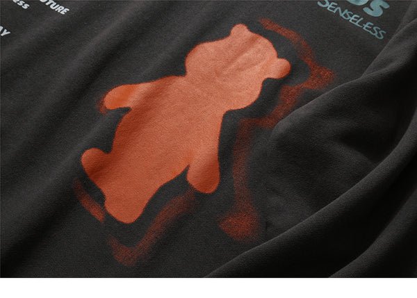 Hip Hop Hoodie Sweatshirt Cloud Bear Print Harajuku Men Streetwear Hoodie Pullover Cotton Hooded Sweatshirt Fleece Winter | Vimost Shop.