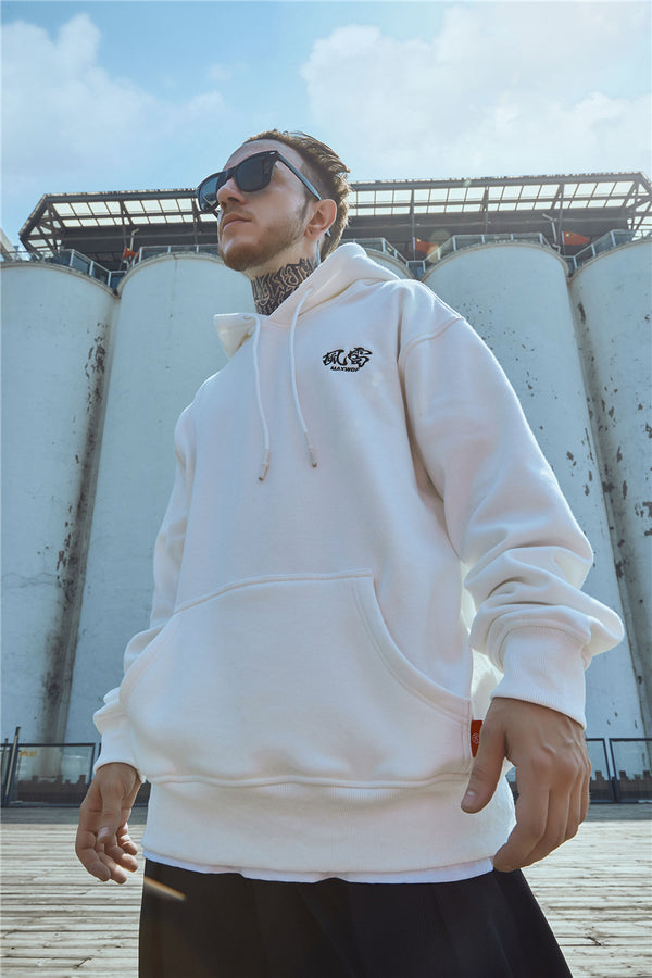 Embroidery Japanese Wind Thunder Devil Hoodie Streetwear Harajuku Hip Hop Chinese Style Hooded Sweatshirts Men Oversize | Vimost Shop.