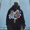 Embroidery Japanese Wind Thunder Devil Hoodie Streetwear Harajuku Hip Hop Chinese Style Hooded Sweatshirts Men Oversize | Vimost Shop.
