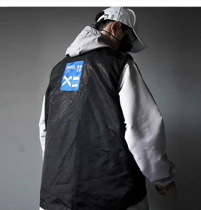 Vintage Letter Embroidered Mens Cargo Vests Streetwear 2019 Hip Hop Sleeveless Tops Harajuku Multi Pockets Coats | Vimost Shop.
