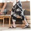 Streetwear Mens New Beach Pants Male Summer Casual Calf-Length Pants Man Chinese Style Baggy Loose Trousers Drawstring | Vimost Shop.