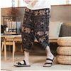 Streetwear Mens New Beach Pants Male Summer Casual Calf-Length Pants Man Chinese Style Baggy Loose Trousers Drawstring | Vimost Shop.