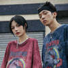 Hip Hop T Shirt Men Streetwear Print Wild Horse Long Sleeve Tees Harajuku Cotton Loose Tshirts Tie Dye Mens Fashion Tops | Vimost Shop.