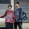 Hip Hop T Shirt Men Streetwear Print Wild Horse Long Sleeve Tees Harajuku Cotton Loose Tshirts Tie Dye Mens Fashion Tops | Vimost Shop.