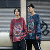 Hip Hop T Shirt Men Streetwear Print Wild Horse Long Sleeve Tees Harajuku Cotton Loose Tshirts Tie Dye Mens Fashion Tops | Vimost Shop.