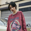 Hip Hop T Shirt Men Streetwear Print Wild Horse Long Sleeve Tees Harajuku Cotton Loose Tshirts Tie Dye Mens Fashion Tops | Vimost Shop.