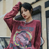 Hip Hop T Shirt Men Streetwear Print Wild Horse Long Sleeve Tees Harajuku Cotton Loose Tshirts Tie Dye Mens Fashion Tops | Vimost Shop.