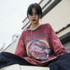 Hip Hop T Shirt Men Streetwear Print Wild Horse Long Sleeve Tees Harajuku Cotton Loose Tshirts Tie Dye Mens Fashion Tops | Vimost Shop.