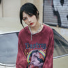 Hip Hop T Shirt Men Streetwear Print Wild Horse Long Sleeve Tees Harajuku Cotton Loose Tshirts Tie Dye Mens Fashion Tops | Vimost Shop.