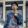 Hip Hop T Shirt Men Streetwear Print Wild Horse Long Sleeve Tees Harajuku Cotton Loose Tshirts Tie Dye Mens Fashion Tops | Vimost Shop.