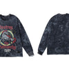 Hip Hop T Shirt Men Streetwear Print Wild Horse Long Sleeve Tees Harajuku Cotton Loose Tshirts Tie Dye Mens Fashion Tops | Vimost Shop.