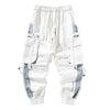 Men Hip Hop Black Cargo Pants joggers Sweatpants Multi-pocket Ribbons men's sports pants streetwear casual men's casual pants | Vimost Shop.