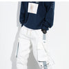 Men Hip Hop Black Cargo Pants joggers Sweatpants Multi-pocket Ribbons men's sports pants streetwear casual men's casual pants | Vimost Shop.