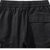 Men Hip Hop Black Cargo Pants joggers Sweatpants Multi-pocket Ribbons men's sports pants streetwear casual men's casual pants | Vimost Shop.
