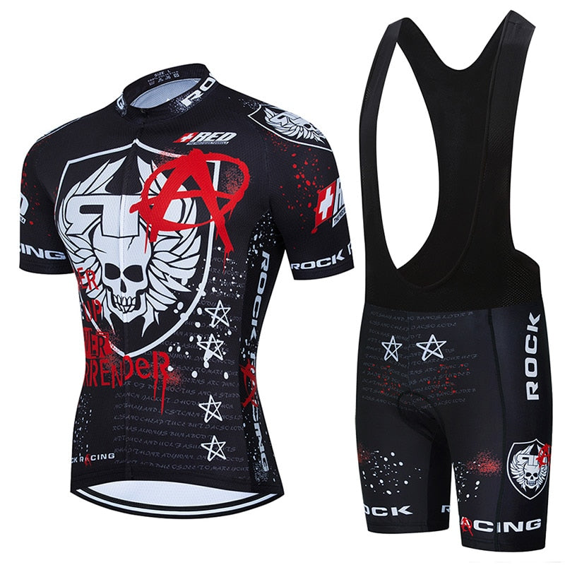 Rock Racing Cycling Clothing 9D Bib Set MTB Jersey Black Bicycle Clothes Quick Dry Bike Shirt Men's Short Maillot Culotte | Vimost Shop.