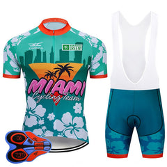 The USA Cycling Clothing 9D Set MTB Uniform Bicycle Clothes Ropa Ciclismo Mens Quick Dry Bike Wear Short Maillot Culotte