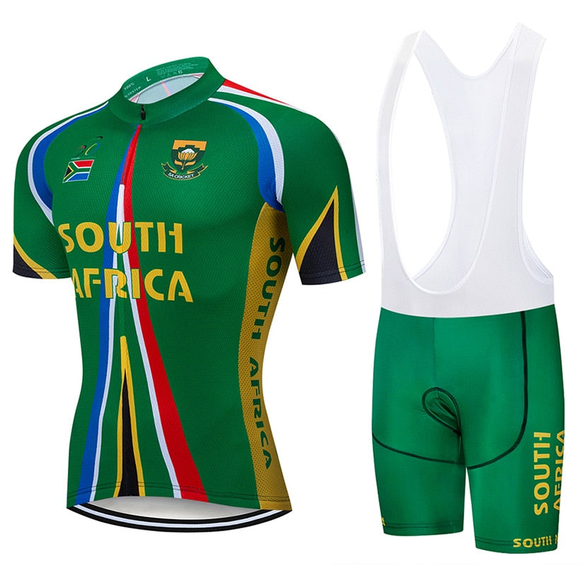 Pro Team SOUTH AFRICA Cycling Clothing 9D Set MTB Uniform Bicycle Clothes Quick Dry Bike Jersey Men's Short Maillot Culotte | Vimost Shop.