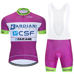 Pro Team France Cycling Jersey 9D Bib Set MTB Uniform Purple Bicycle Clothing Bike ClothesMens Short Maillot Culotte