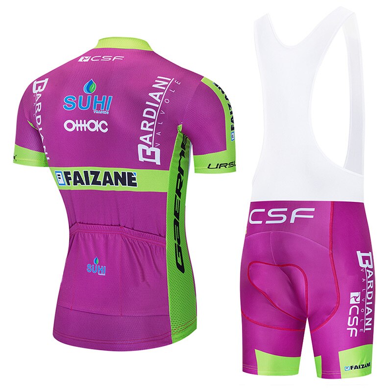 Pro Team France Cycling Jersey 9D Bib Set MTB Uniform Purple Bicycle Clothing Bike ClothesMens Short Maillot Culotte | Vimost Shop.