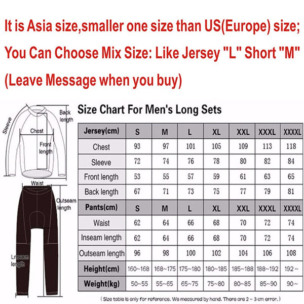 Pro Team Cycling Jersey 9D Set MTB Uniform France Bicycle Clothing Spring/Autumn Bike Clothes Mens Long Cycling Wear | Vimost Shop.