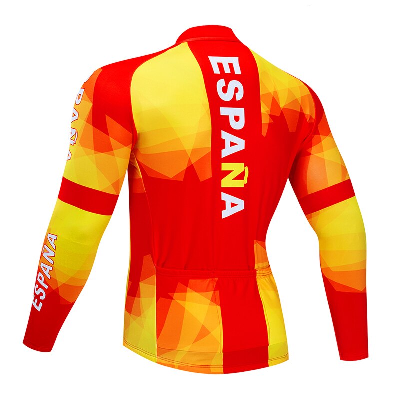 Spring/Autumn ESPANA Cycling Jersey 9D Bib Set MTB Uniform Bike Clothing Quick Dry Bicycle Clothes Men‘s Long Cycling Wear | Vimost Shop.