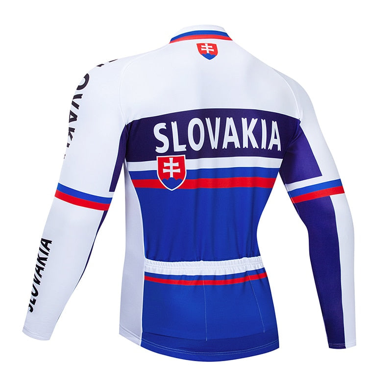 Spring/Autumn SLOVAKIA Cycling Jersey 9D Bib Set MTB Uniform Bike Clothing Quick Dry Bicycle Clothes Mens Long Cycling Wear | Vimost Shop.