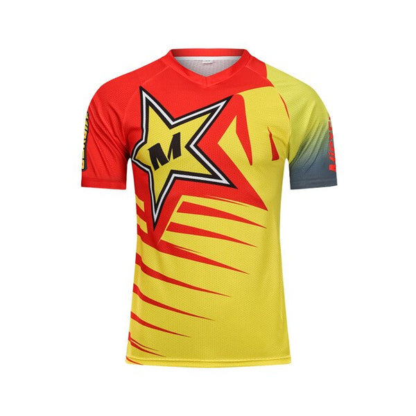 Quick Dry Short Sleeve Downhill Jerseys Mountain Bike T-Shirt Motocross Sports Wear Cycling Jerseys Men Summer Bike BMX DH Shirt | Vimost Shop.