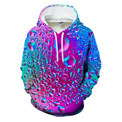 Water droplets 3d Hoodie Funny Cool Streetwear Pullover Women/men's Velvet 3D printed hip hop Tops | Vimost Shop.