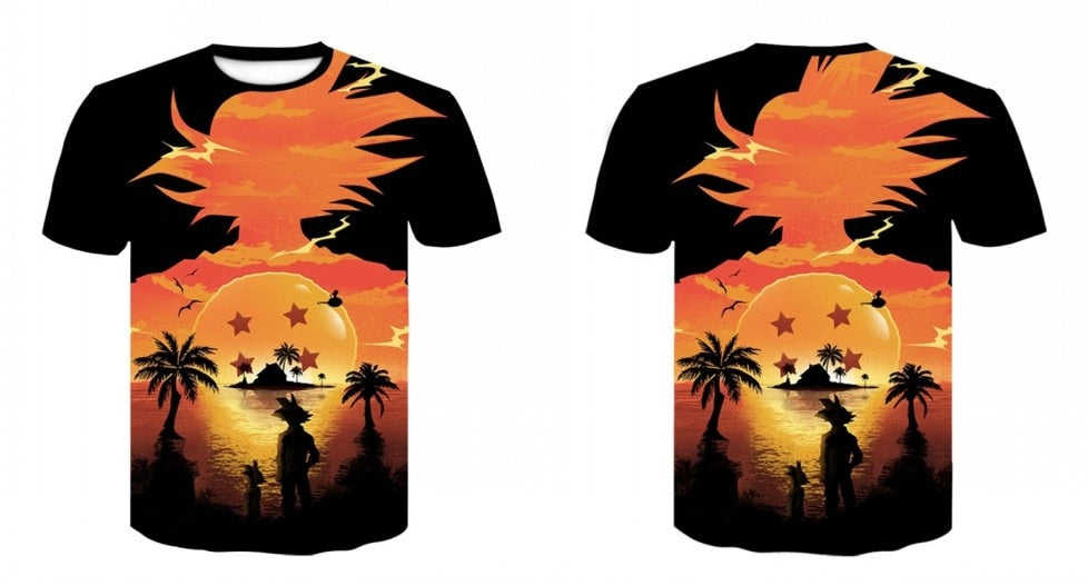 Son Goku Dragon Ball T-Shirt Men's Clothing T Shirt Fashion Streetwear Funny Kid Goku 3D Printed Tshirts Mans Tops Tees | Vimost Shop.