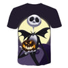Halloween Printed 3D Short Sleeve Tshirt The Nightmare Before Christmas Cosplay T-Shirt Jack And Sally Slim Design Fashion Tops | Vimost Shop.