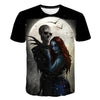 Halloween Printed 3D Short Sleeve Tshirt The Nightmare Before Christmas Cosplay T-Shirt Jack And Sally Slim Design Fashion Tops | Vimost Shop.