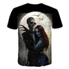 Halloween Printed 3D Short Sleeve Tshirt The Nightmare Before Christmas Cosplay T-Shirt Jack And Sally Slim Design Fashion Tops | Vimost Shop.