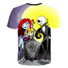 Halloween Printed 3D Short Sleeve Tshirt The Nightmare Before Christmas Cosplay T-Shirt Jack And Sally Slim Design Fashion Tops | Vimost Shop.