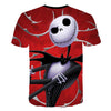 Halloween Printed 3D Short Sleeve Tshirt The Nightmare Before Christmas Cosplay T-Shirt Jack And Sally Slim Design Fashion Tops | Vimost Shop.