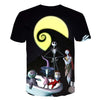 Halloween Printed 3D Short Sleeve Tshirt The Nightmare Before Christmas Cosplay T-Shirt Jack And Sally Slim Design Fashion Tops | Vimost Shop.