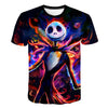 Halloween Printed 3D Short Sleeve Tshirt The Nightmare Before Christmas Cosplay T-Shirt Jack And Sally Slim Design Fashion Tops | Vimost Shop.