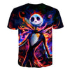 Halloween Printed 3D Short Sleeve Tshirt The Nightmare Before Christmas Cosplay T-Shirt Jack And Sally Slim Design Fashion Tops | Vimost Shop.