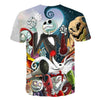 Halloween Printed 3D Short Sleeve Tshirt The Nightmare Before Christmas Cosplay T-Shirt Jack And Sally Slim Design Fashion Tops | Vimost Shop.