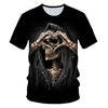 Funny Skull Motorbike 3D T Shirt Summer Hipster Short Sleeve Tee Tops Men/Women Print T-Shirts Casual Homme Short Sleeve Top | Vimost Shop.