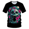 Funny Skull Motorbike 3D T Shirt Summer Hipster Short Sleeve Tee Tops Men/Women Print T-Shirts Casual Homme Short Sleeve Top | Vimost Shop.
