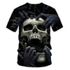 Funny Skull Motorbike 3D T Shirt Summer Hipster Short Sleeve Tee Tops Men/Women Print T-Shirts Casual Homme Short Sleeve Top | Vimost Shop.