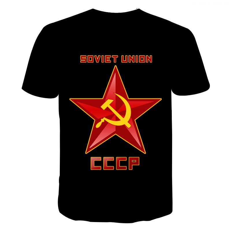 Mens T-Shirt Summer CCCP Russian 3d T Shirts Men USSR Soviet Union Man Short sleeve Tshirt Moscow Mens Tees O Neck Tops S-6XL | Vimost Shop.
