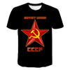 Mens T-Shirt Summer CCCP Russian 3d T Shirts Men USSR Soviet Union Man Short sleeve Tshirt Moscow Mens Tees O Neck Tops S-6XL | Vimost Shop.