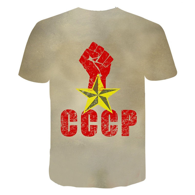Mens T-Shirt Summer CCCP Russian 3d T Shirts Men USSR Soviet Union Man Short sleeve Tshirt Moscow Mens Tees O Neck Tops S-6XL | Vimost Shop.
