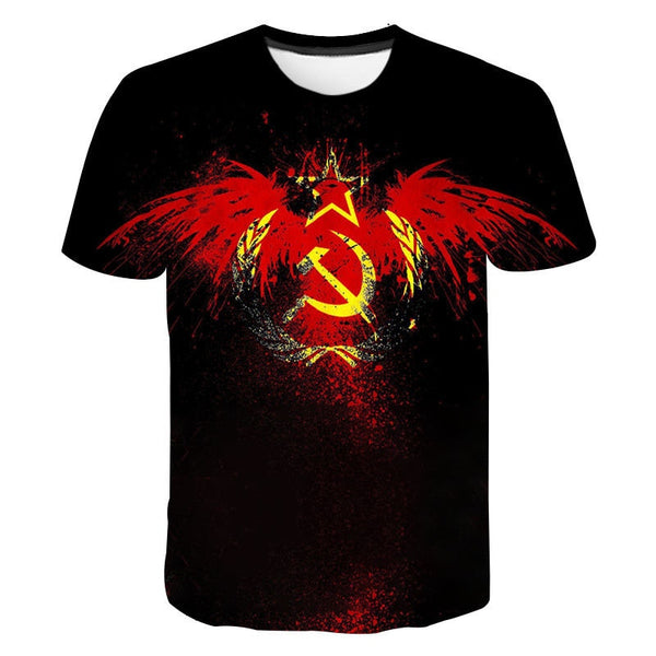 Mens T-Shirt Summer CCCP Russian 3d T Shirts Men USSR Soviet Union Man Short sleeve Tshirt Moscow Mens Tees O Neck Tops S-6XL | Vimost Shop.